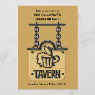 Tavern Sign Invitation Kaart