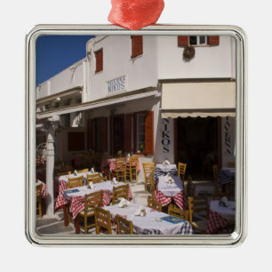 Taverna Nikos, Mykonos, Cycladen, Griekenland Metalen Ornament