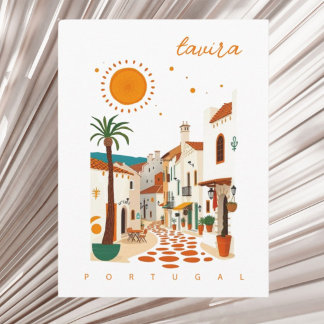 Tavira Portugal witte stad algarve vakantie Briefkaart