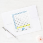 Tavola pitagorica semplificata vierkante sticker (Envelop)