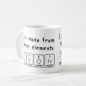 Tavon périodique nom de table mug (Devant gauche)