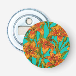 Tawny-dagbladbloemen Button Flesopener