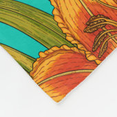 Tawny-dagbladbloemen Fleece Deken (Hoek)