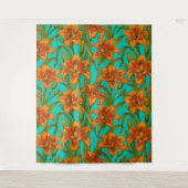 Tawny-dagbladbloemen Wandkleed (Voorkant)