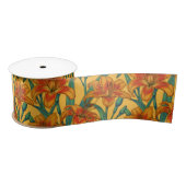 Tawny daglilbloemen, blauw en geel lint (Spoel)