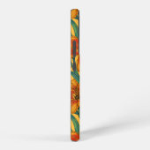 Tawny daglilbloemen, blauw en geel samsung galaxy hoesje (Rechterkant)