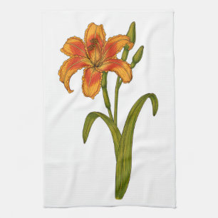 Tawny daylily theedoek