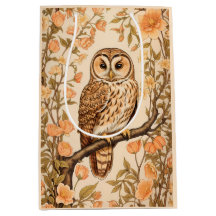 Tawny Owl Perzik Bloesems William Morris Geïnspire