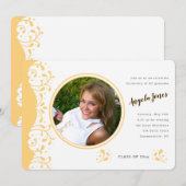 Tawny Photo Graduation Faire-part / Invitation (Devant / Derrière)