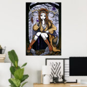 "Tawny" Therianthrope Nature Spirit Fae Poster (Bureau à domicile)