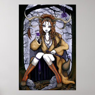 "Tawny" Therianthrope Natuur Spirit Fae Poster