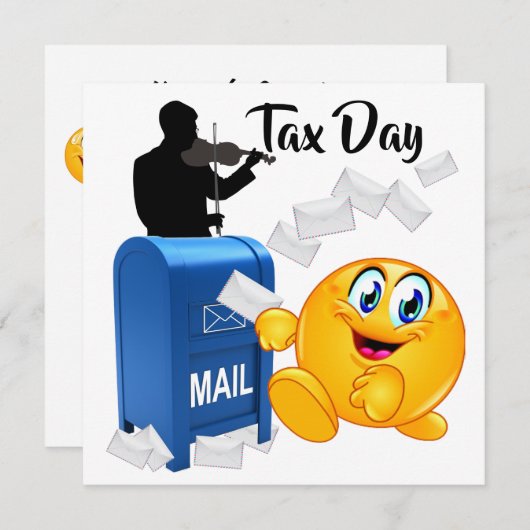 Tax Day Party Uitnodiging (Voorkant / Achterkant)