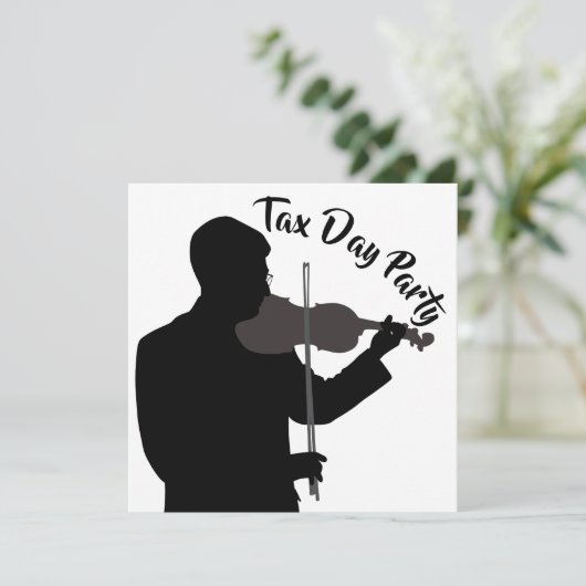 Tax Day Party Uitnodiging (Staand voorkant)