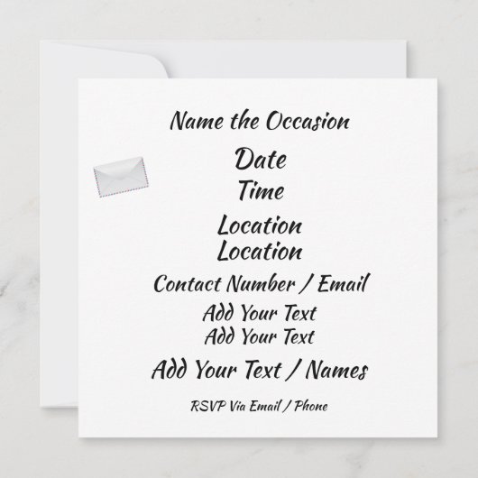 Tax Day Party Uitnodiging (Achterkant)