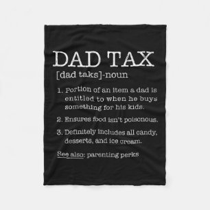 Tax Definition Humor Joke Beste Papa Vader Husban Fleece Deken