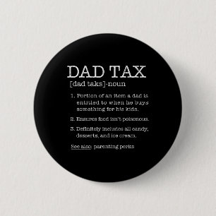 Tax Definition Humor Joke Beste Papa Vader Husban Ronde Button 5,7 Cm