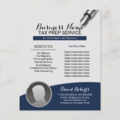 Tax Preparation Consulting Service Marine Blue Fot Flyer (Voorkant)
