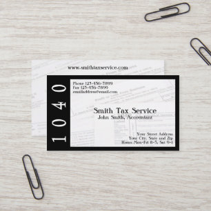 Tax Preparer Accountant Visitekaartje