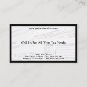 Tax Preparer Accountant Visitekaartje (Achterkant)