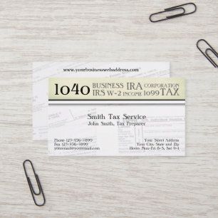 Tax Preparer Accountant Visitekaartje