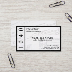 Tax Preparer Accountant Visitekaartje