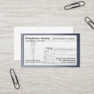 Tax Preparer Federal Tax Form Visitekaartje