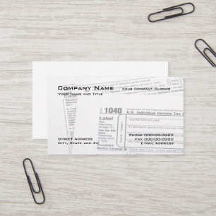 Tax Preparer Federal Tax Form Visitekaartje