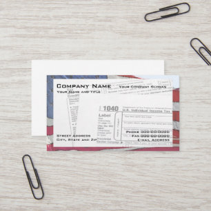 Tax Preparer Federal Tax Form Visitekaartje
