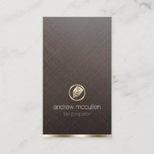 Tax Preparer Gouden Dollar Pen Icon Geborsteld Met Visitekaartje