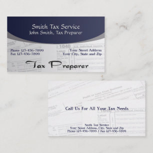 Tax Preparer Visitekaartje