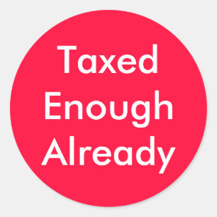 TaxedGenoegReready Ronde Sticker