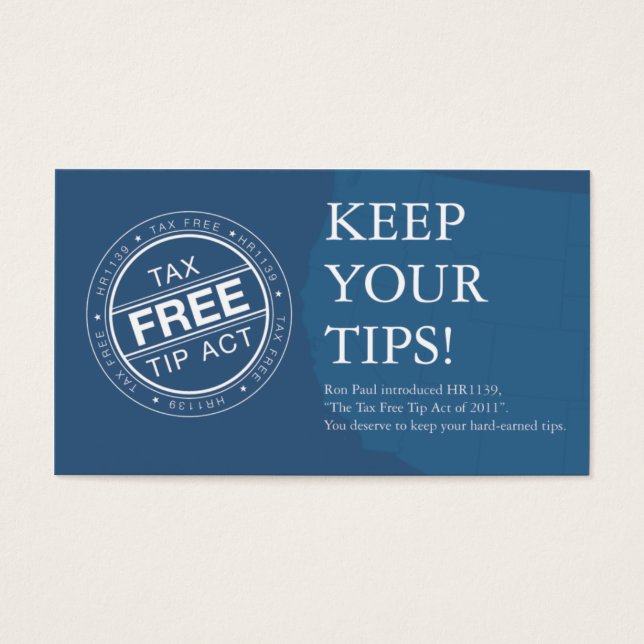 TaxFreeTipAct.com Cartes (Devant)
