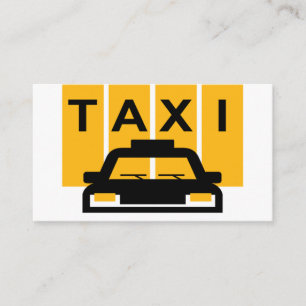Taxi Auto Gele Strepen Visitekaartje