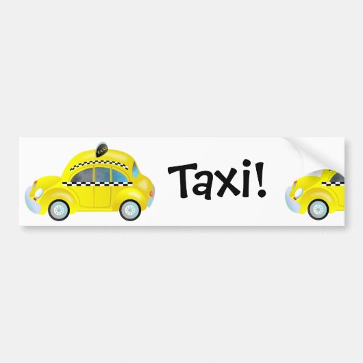 Taxi. Bumpersticker (Voorkant)
