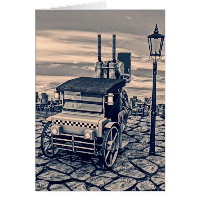 Taxi Cab à vapeur rétro (Devant)
