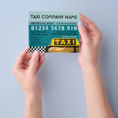 Taxi Cab-bord met prijslijstreclame Flyer (Hand)