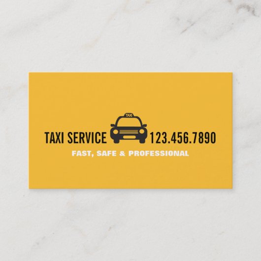 Taxi Cab Driver Services Visitekaartje (Voorkant)
