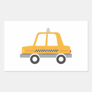 Taxi Cab Rechthoekige Sticker