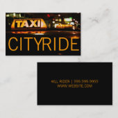 Taxi, Cabine, Conducteur, Carte de visite de trans (Devant / Derrière)