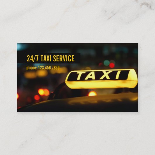 Taxi, Cabine, Conducteur, Carte de visite de trans (Devant)
