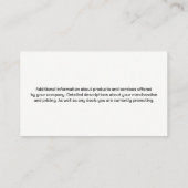 Taxi | Cabine jaune | Carte de visite de code QR (Dos)