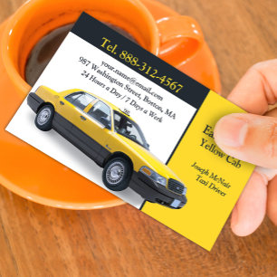 Taxi Carte de visite de taxi jaune