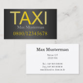 TAXI Cartes de visite (Devant / Derrière)