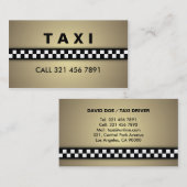 Taxi - cartes de visite (Devant / Derrière)