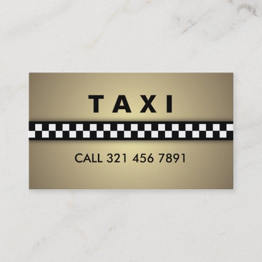 Taxi - cartes de visite (Devant)