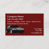 Taxi Cartes de visite de service de voiture de lux (Devant)