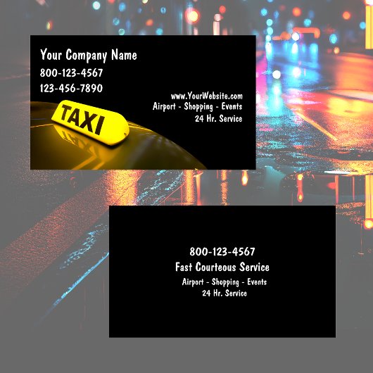 Taxi Cartes de visite Nouveau