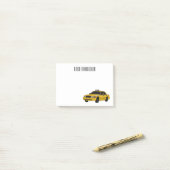Taxi cartoon illustratie post-it® notes (Op bureau)