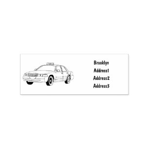 Taxi cartoon illustratie rubberstempel