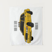 Taxi cartoon illustratie wandkleed (Voorkant)